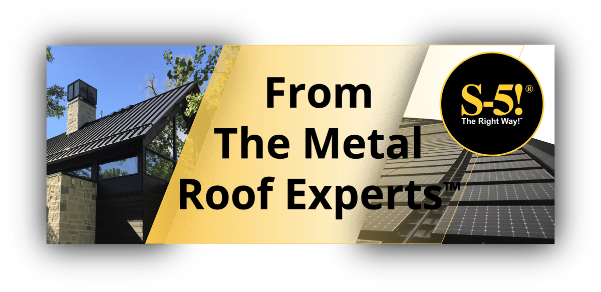 S-5! From the Metal Roof Experts Email Header